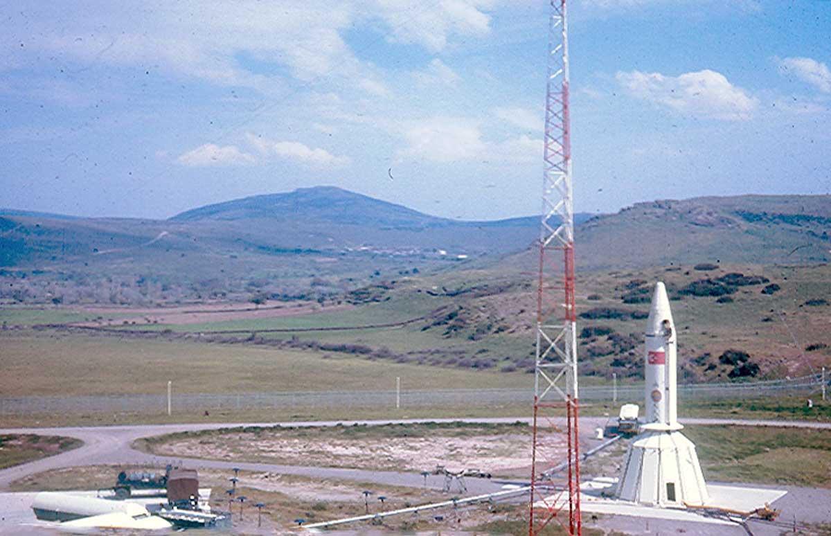 Jupiter intermediate-range ballistic missile (IRBM) at Çiğli air base in Turkey, 1963
