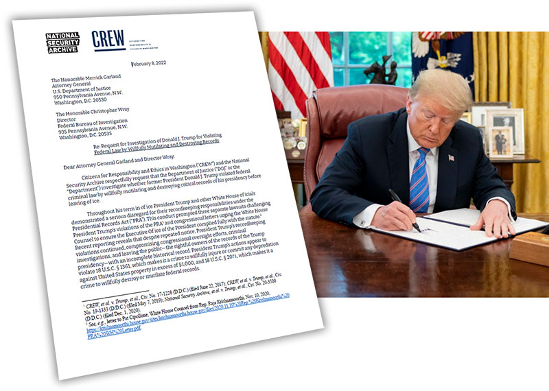 President Trump May Have Violated Laws Protecting Government Property 