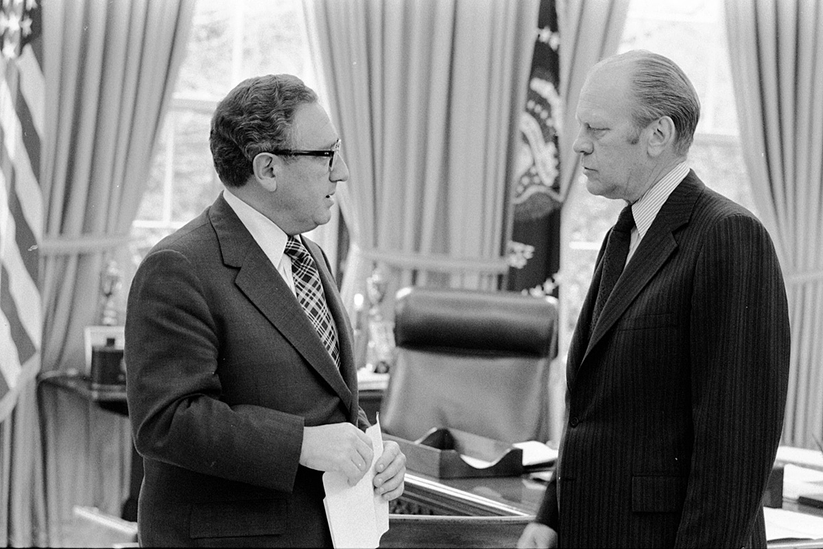 Kissinger and Gerald Ford 