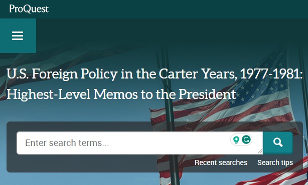 U.S. Foreign Policy in the Carter Years, 1977-1981: Highest-Level Memos to the President - DNSA collection