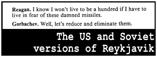 The US and Soviet versions of Reykjavik