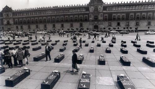 coffins on the square