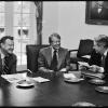 Adviser Zbigniew Brezinski, President Jimmy Carter, and Secretary of State Cyrus Vance