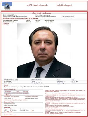 Interpol red notice for Tomás Zerón de Lucio