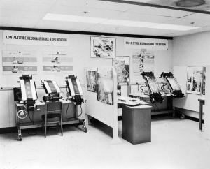 Inside the National Photographic Interpretation Center, Washington D.C., 1962.