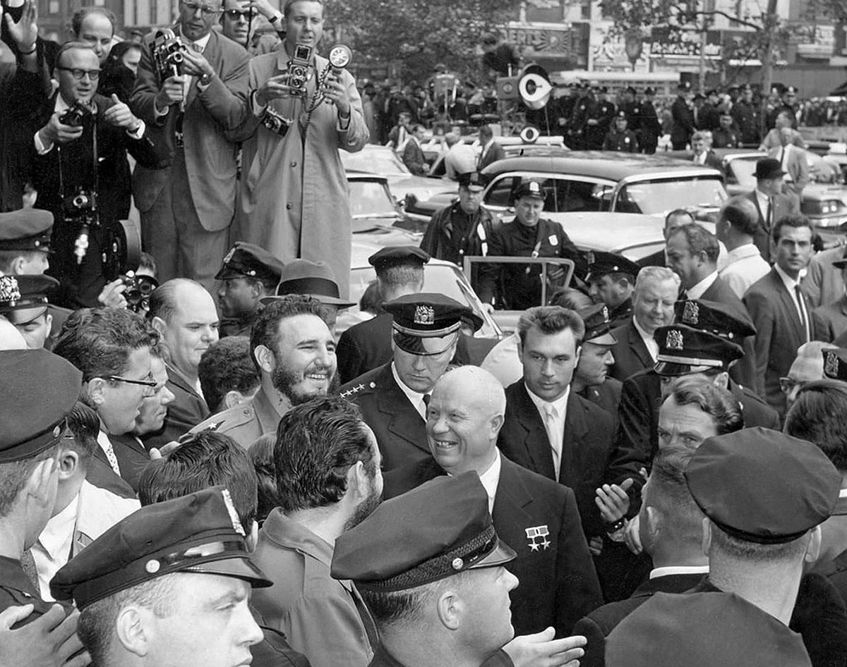 Fidel Castro and Khrushchev in New York