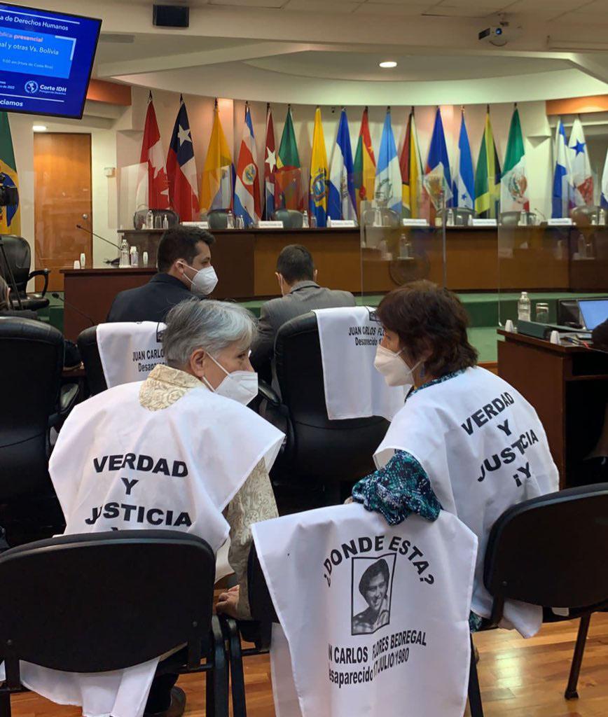 Bedregal's sisters at the Inter-American Court of Human Rights hearing