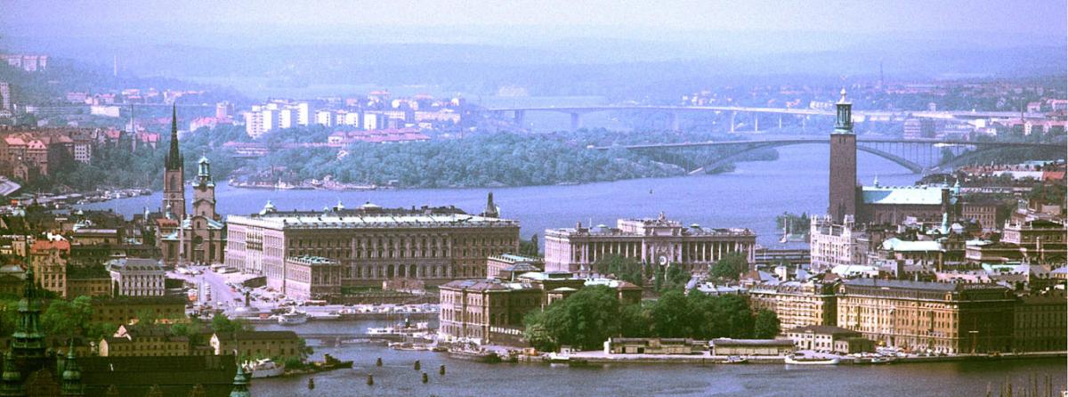 The Folkets Hus Building (center) in Stockholm, Sweden