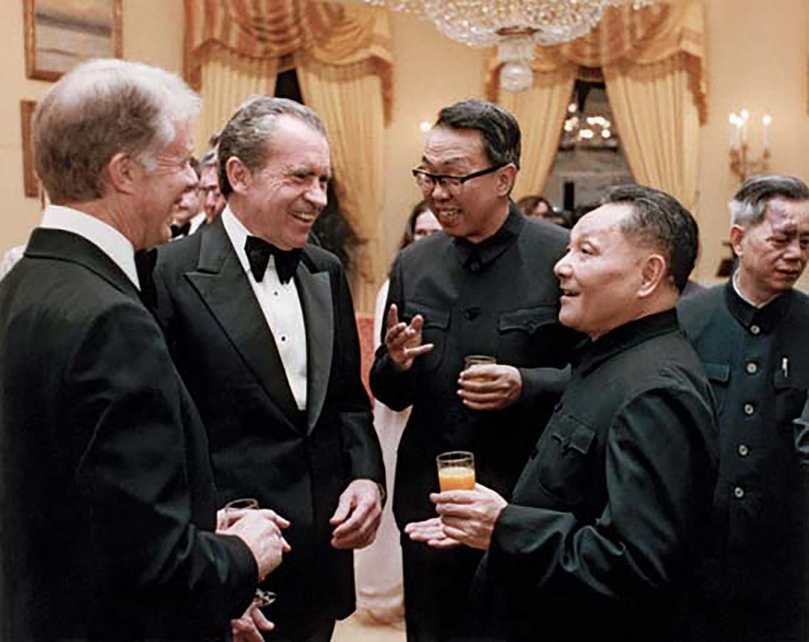 President Carter, former President Richard Nixon, and Chinese Deputy Premier Deng Xiaoping at the White House