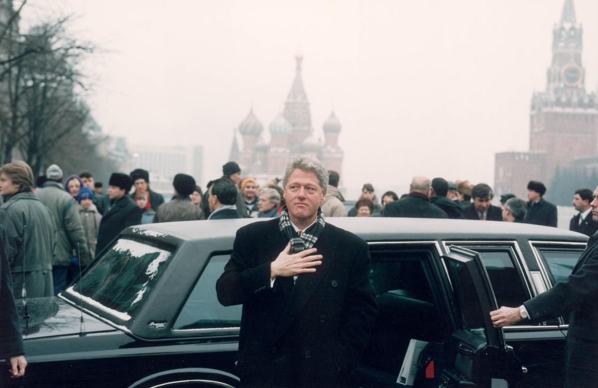 President Clinton in Red Square, January 1994