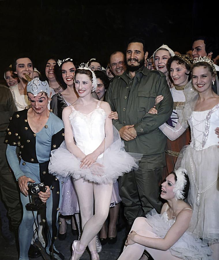 Fidel with Maria Plesetskaya in Bolshoi Theater