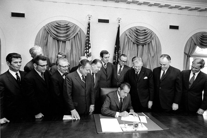 President Nixon signed two pieces of legislation