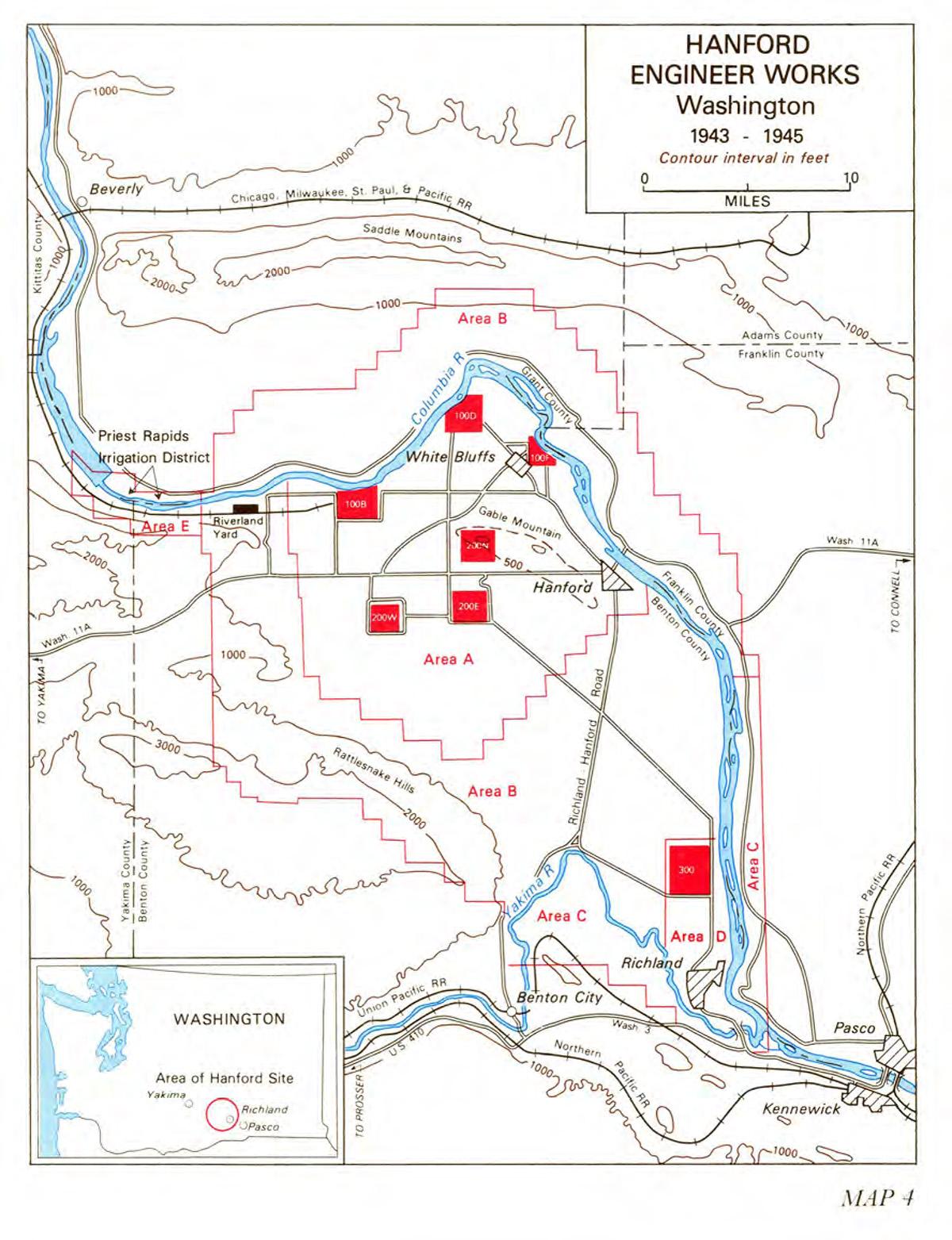 Map of the Hanford Engineer Works