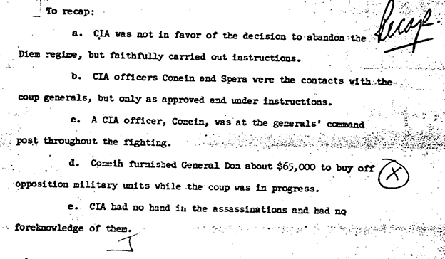 Document 19 – Fully Declassified CIA Inspector General Report Provides New Details on U.S. Government Role in Coup Against Diem