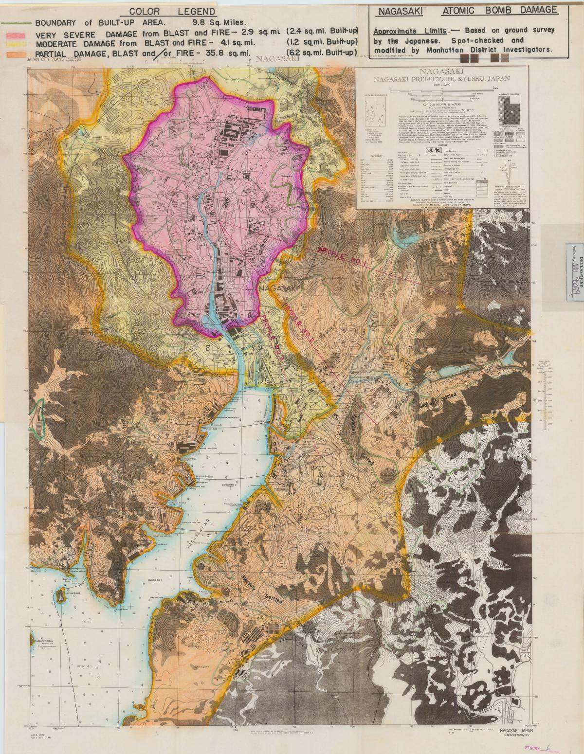 Nagasaki radiation map