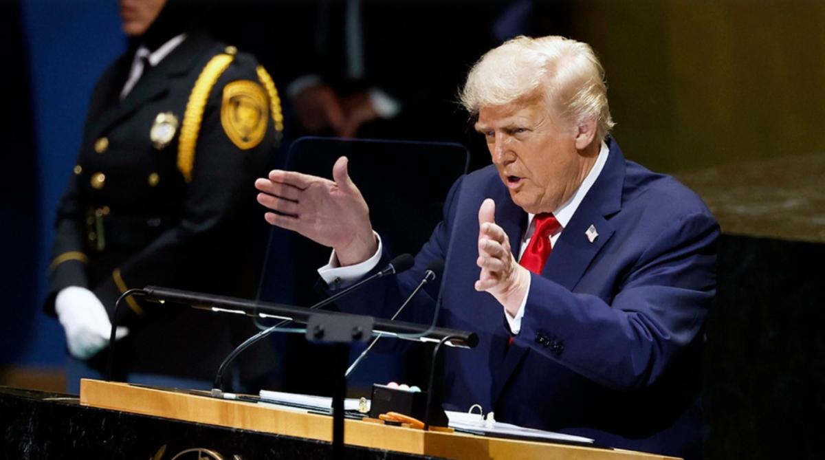 President Trump speaks during the eightieth session of the UN General Assembly on September 23, 2025