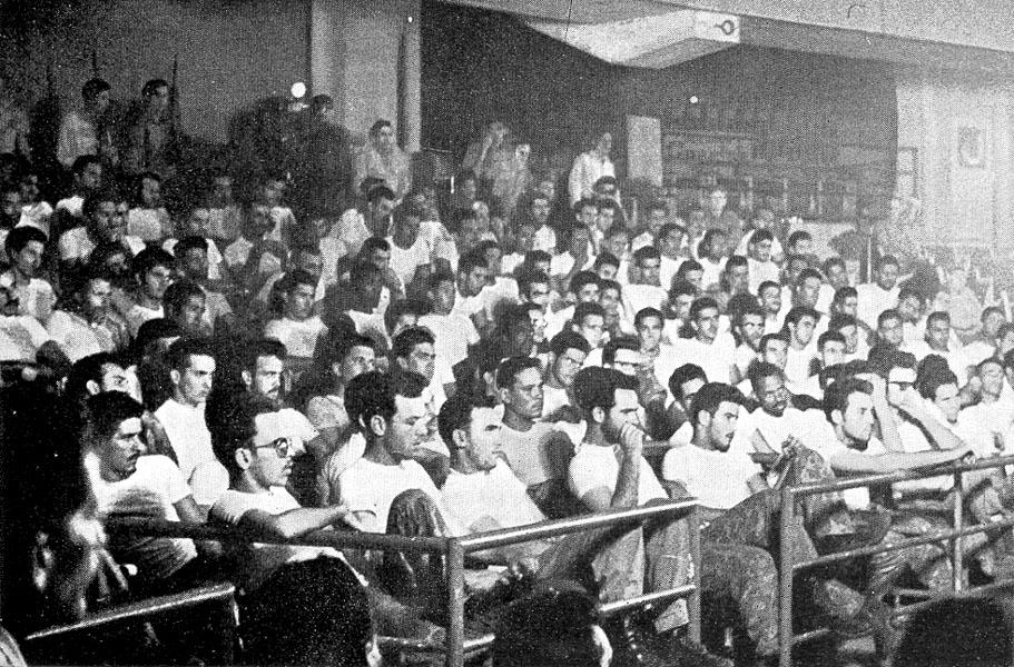 2506 Brigade prisoners at Havana sports palace, 1962