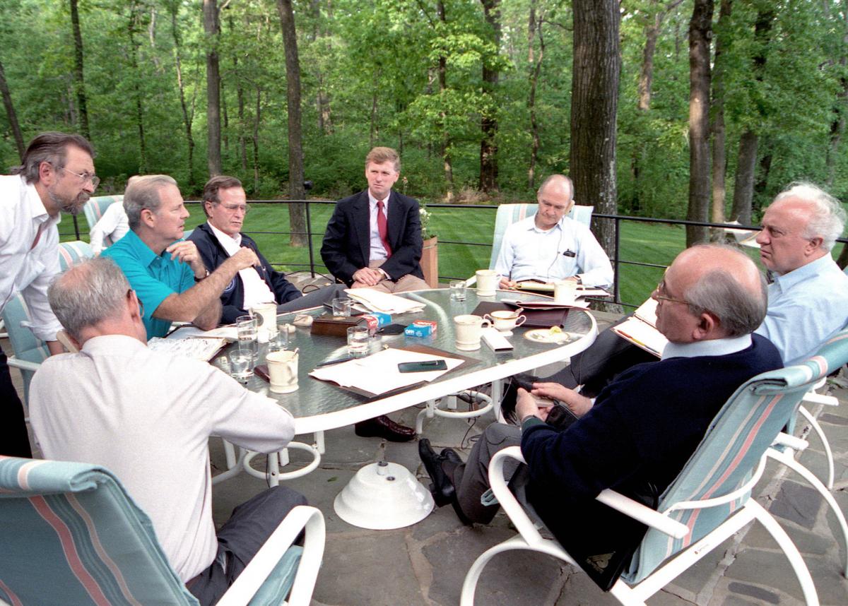 The working sessions at Camp David