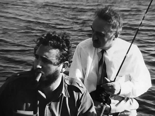 Fidel Castro and Mikoyan fishing