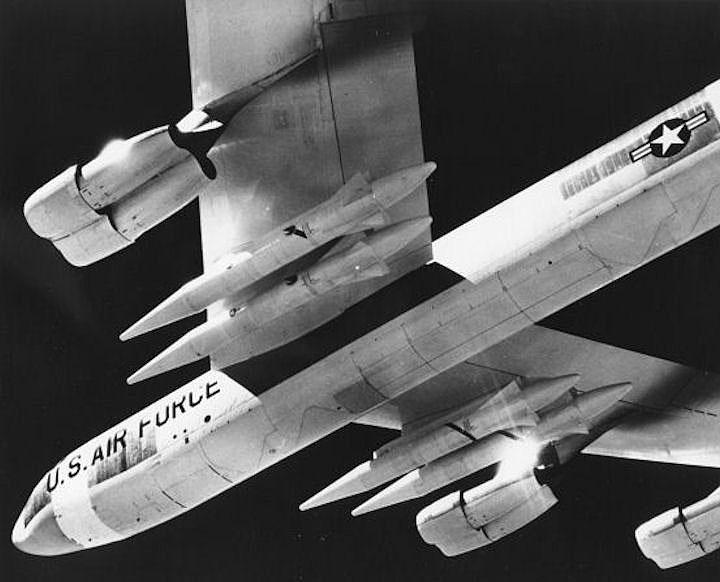 The Skybolt missile deployed on a B-52 