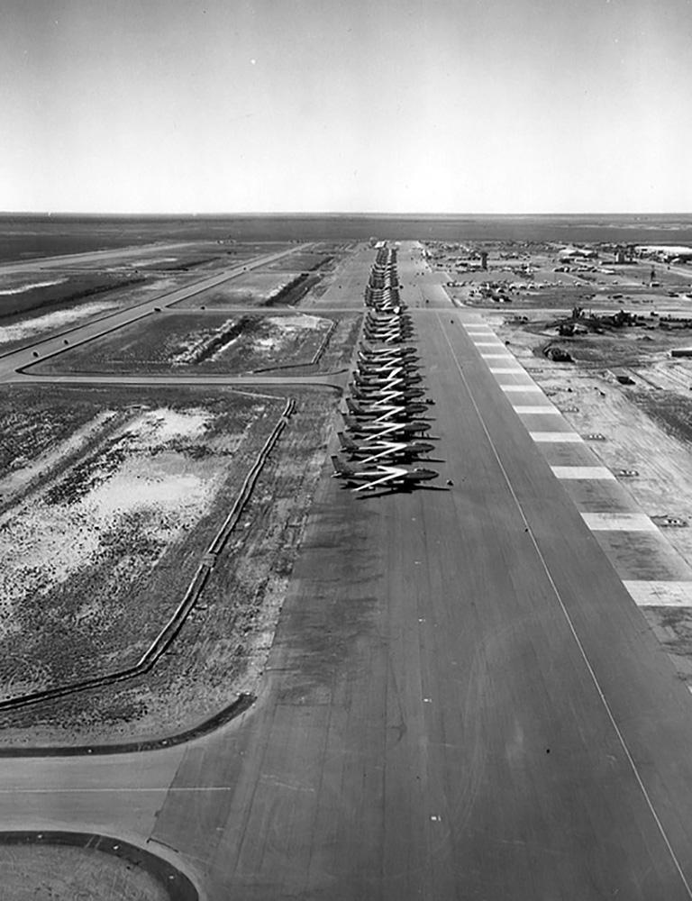 B-47s strategic bombers parked at the U.S. base at Sidi Slimane
