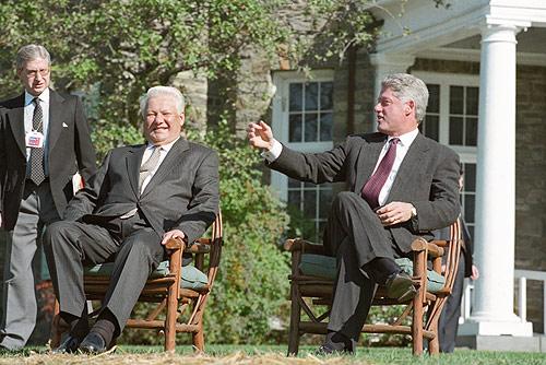 President Yeltsin and President Clinton at Hyde Park, New York