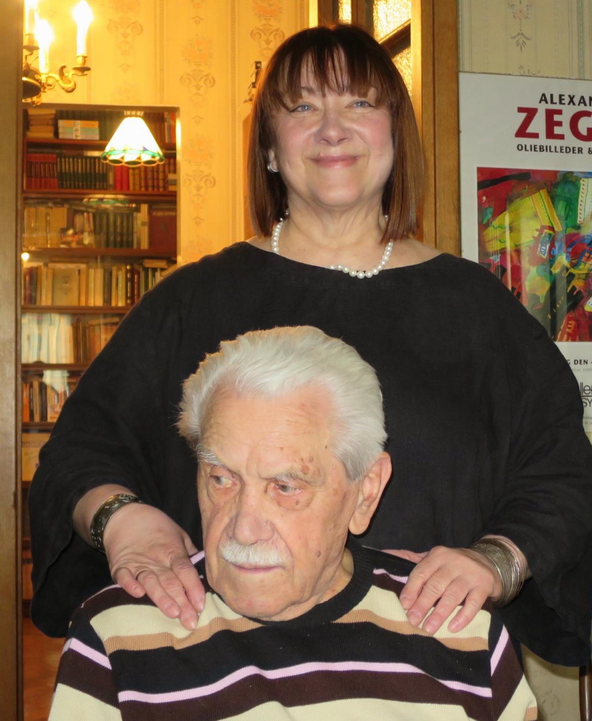 Chernyaev with his daughter Anna at his 95th birthday celebration on May 25, 2016