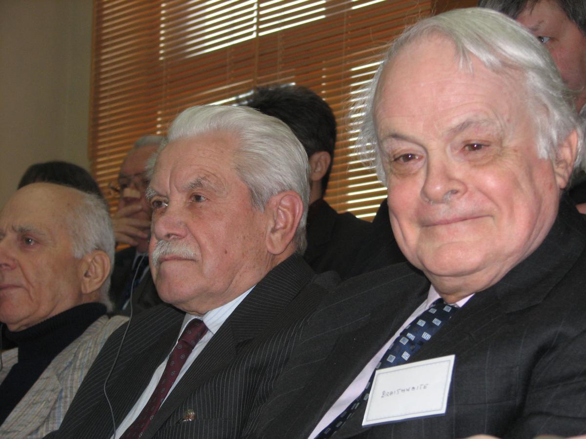 Chernyaev and Rodric Braithwaite at the Gorbachev Foundation, 2006