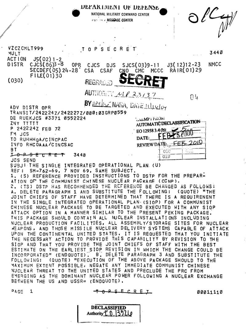 JCS telegram 3440, 24 February 1972
