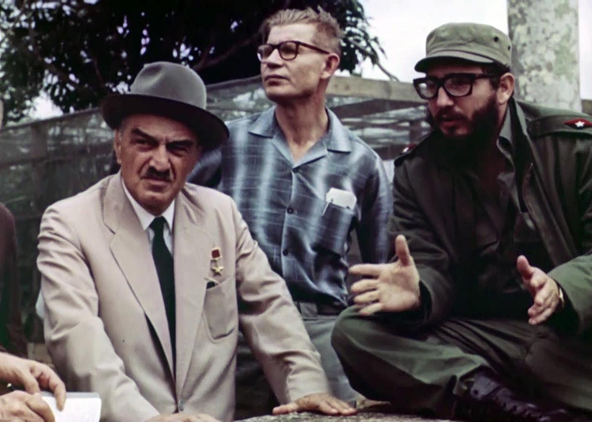 Mikoyan and Fidel Castro