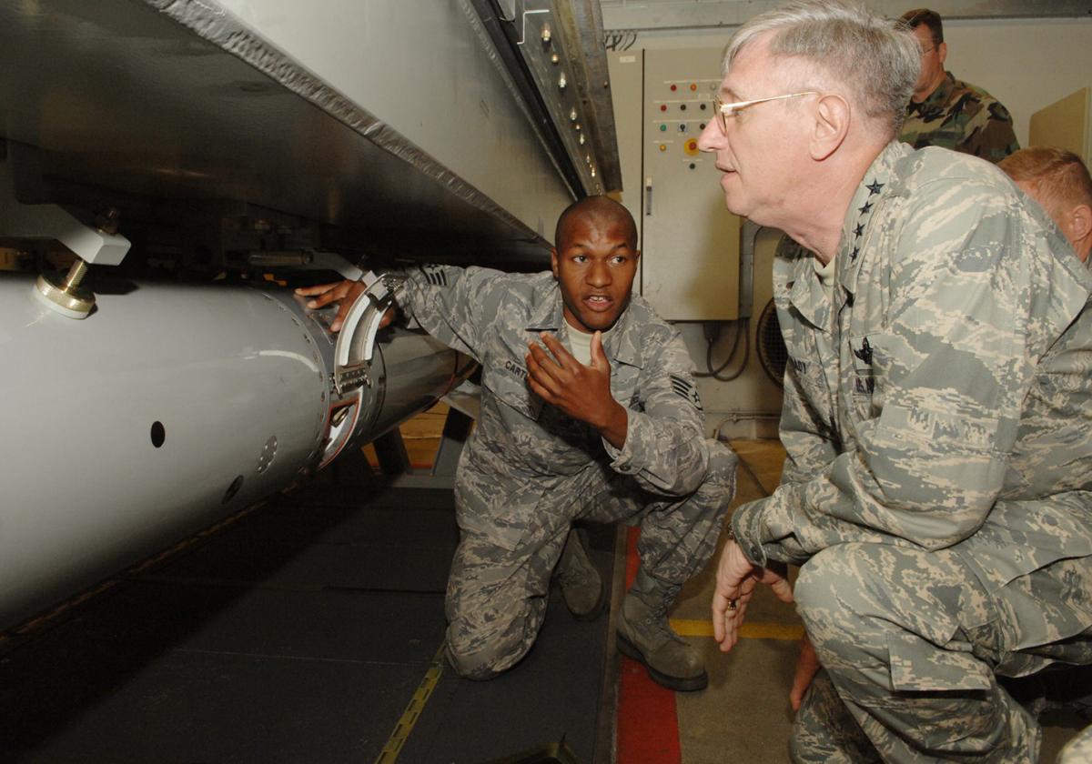 General Roger Brady watches B61 nuclear weapon disarming procedures 