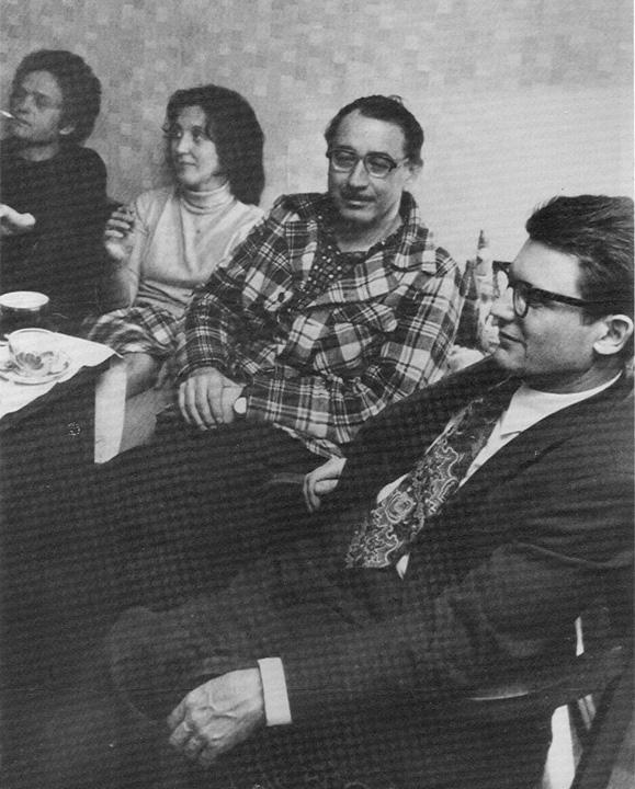 Orlov, Irina Ginzburg, Valentin Turchin, and Andrei Amalrik in Moscow, 1975.