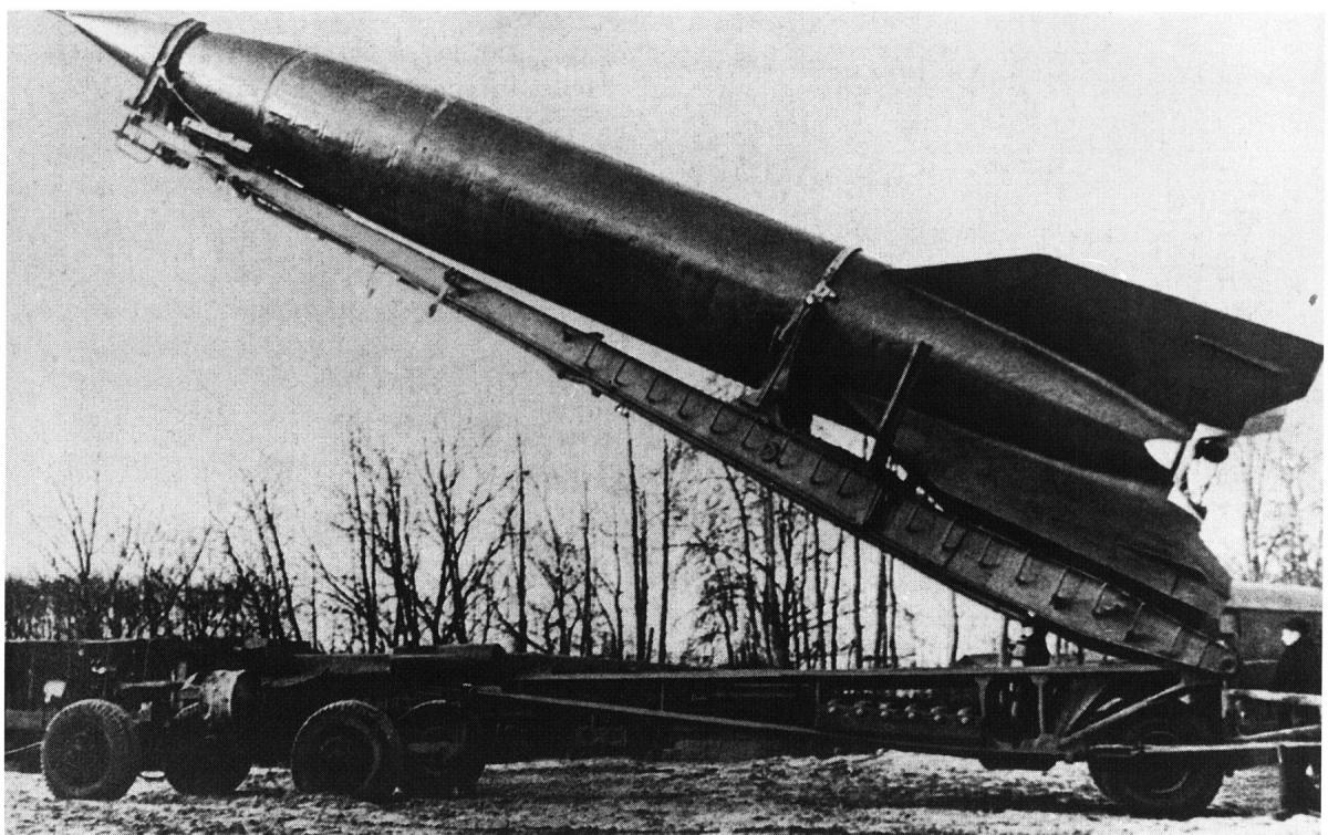 “The R-1 missile, a Soviet copy of the V-2.” (Courtesy of Asif Siddiqi)