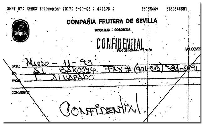 【Paragraph】23SS★ Paragraph Colombia T No.021 Chiquita Papers Document over $800,000 in Payments to