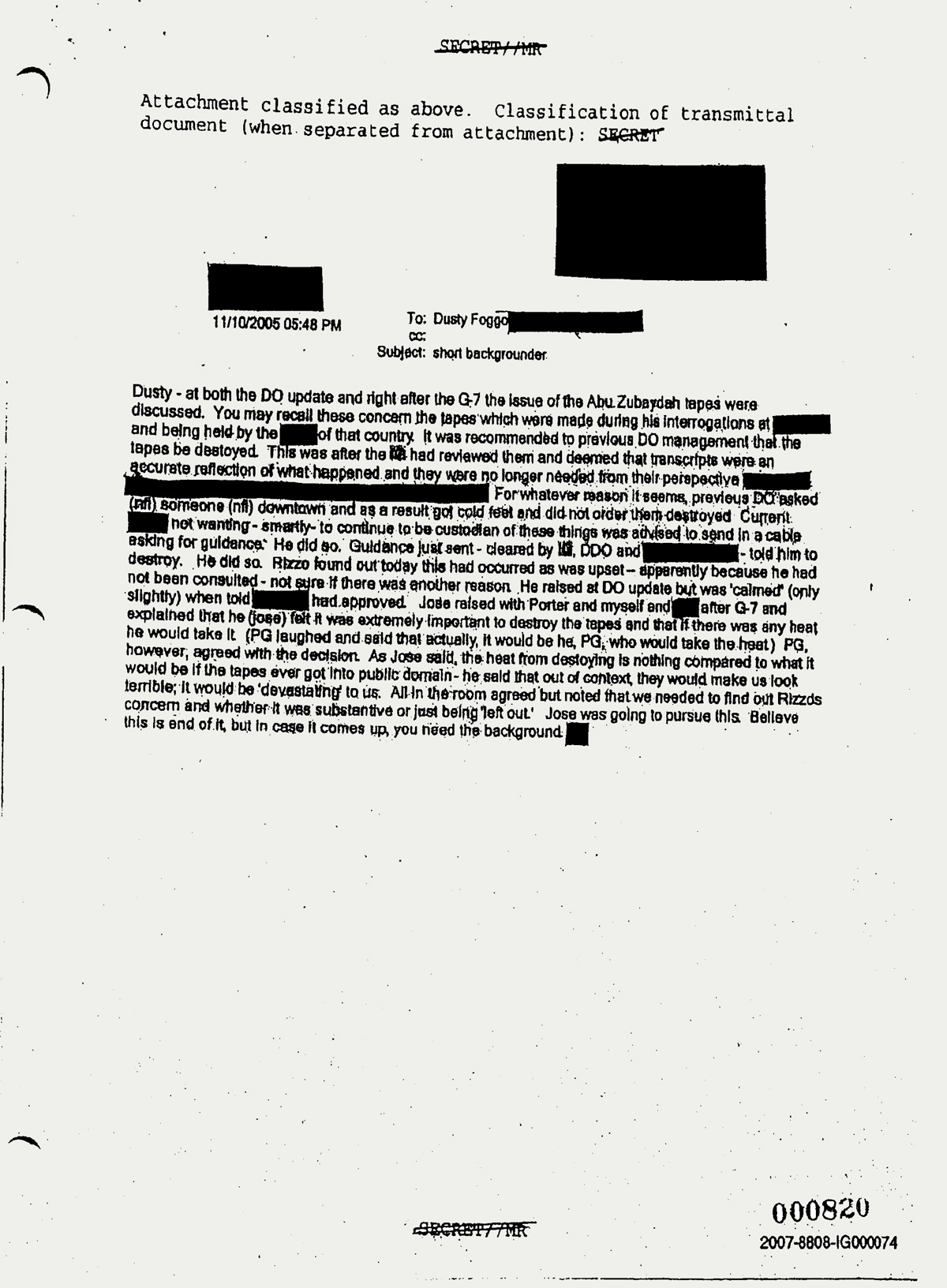 Gina Haspels Cia Torture File National Security Archive